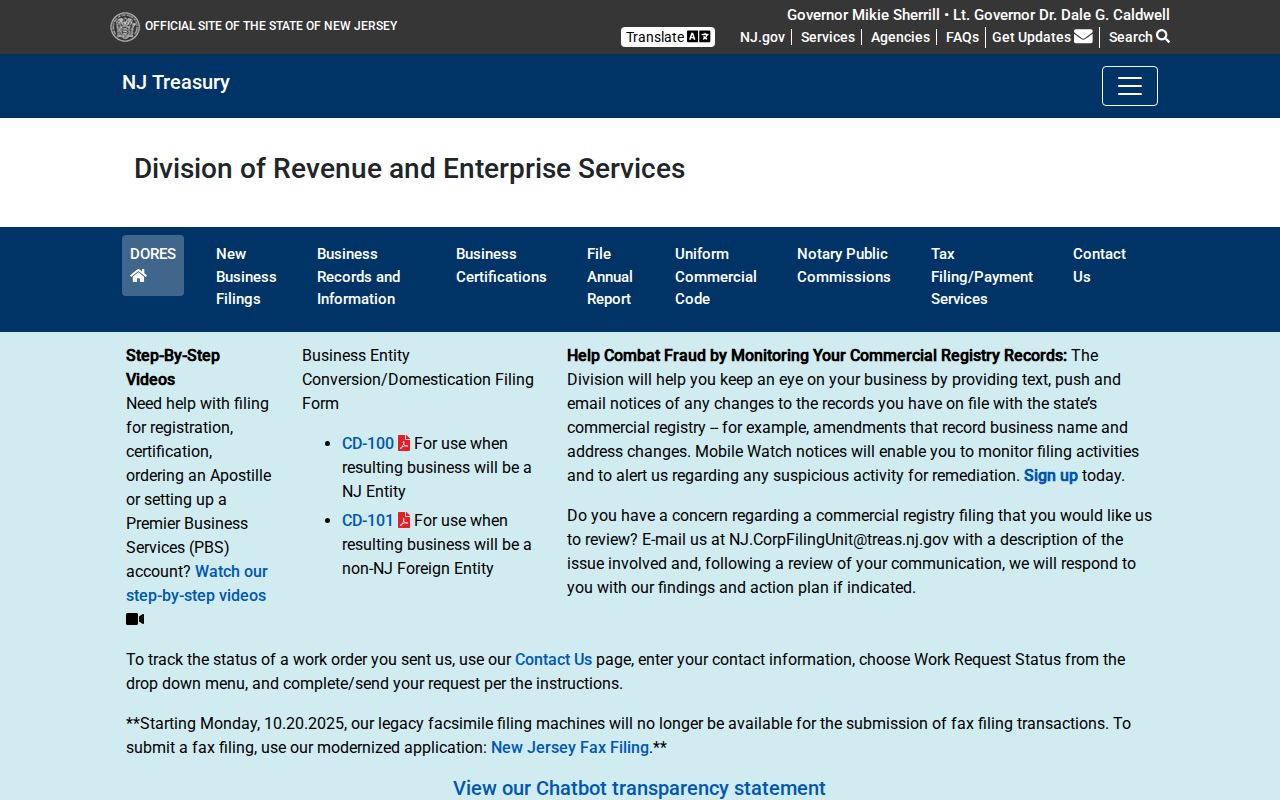 New Jersey resident lookup business records service