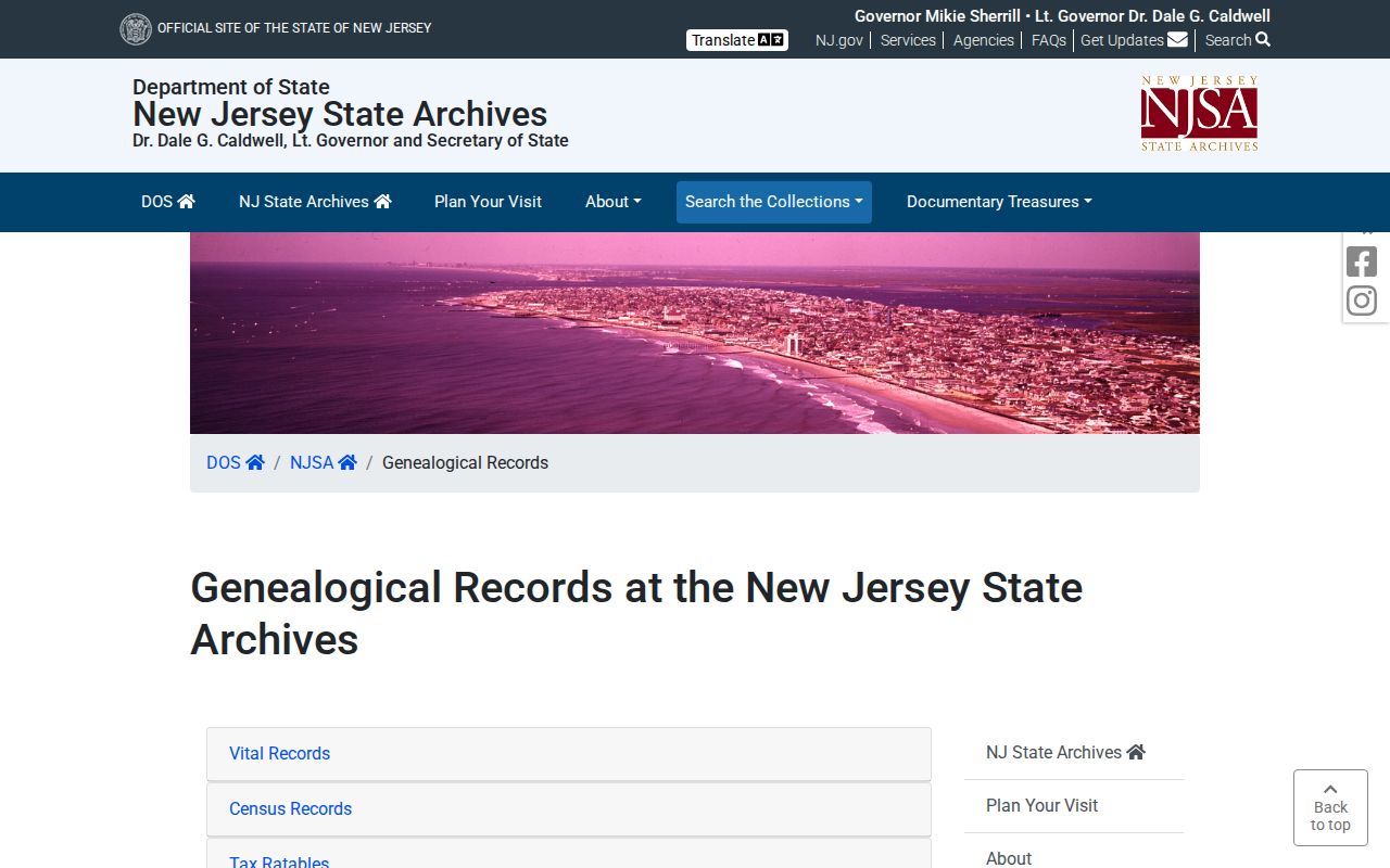 New Jersey city directory research alongside State Archives historical collections